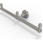 Allied Brass - Waverly Place 2 Arm Guest Towel Holder, Satin Nickel - This elegant wall mount towel holder adds style and convenience to any bathroom decor. The towel holder features two arms to keep a pair of hand towels easily accessible in reach of the sink. Ideally sized for hand towels and washcloths, the towel holder attaches securely to any wall and complements any bathroom decor ranging from modern to traditional, and all styles in between. Made from high quality solid brass materials and provided with a lifetime designer finish, this beautiful towel holder is extremely attractive yet highly functional. The guest towel holder comes with the 12 inch bar, a wall bracket with finial, two matching end finials, plus the hardware necessary to install the holder.