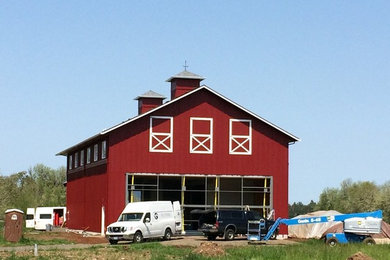 Inspiration for a farmhouse exterior home remodel in Other