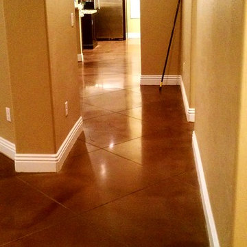 Custom Hallway Concrete Floors