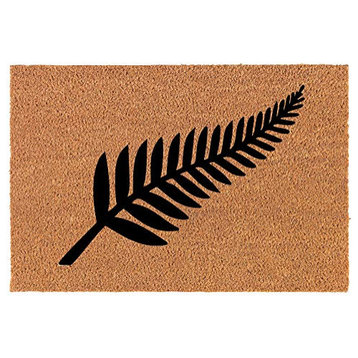 Coir Doormat New Zealand Silver Fern (24" x 16" Small)