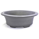 T-Trove - Purple Clay Oval Bonsai Pot - Size: 13in W x 10in  4in : Purple Clay Handmade in Yixing region of China Unglazed purple clay found near the Yangtze River Holes on the bottom for drainage