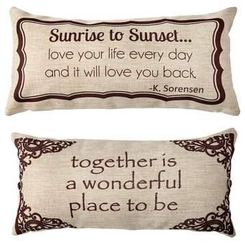 Sunset Beach Style Reversible Pillow Cover