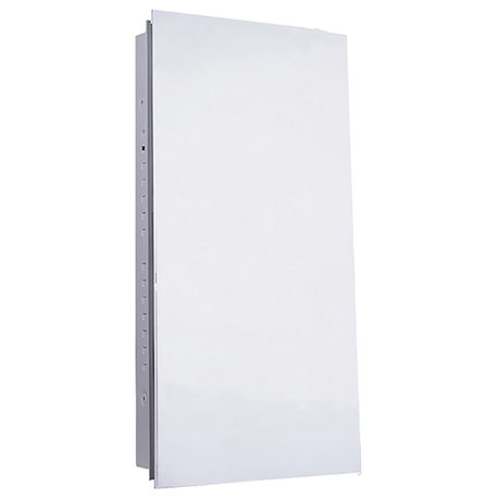 Euroline Medicine Cabinet, 16"x36", Polished Edge, Flush Mounted