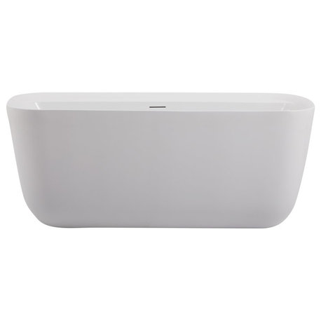 Elegant BT10559GW 59"Soaking Bathtub, Glossy White