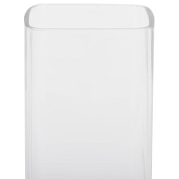 9.6" Clear Square Glass Container