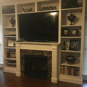 Family Room Fireplace and built in remodel
