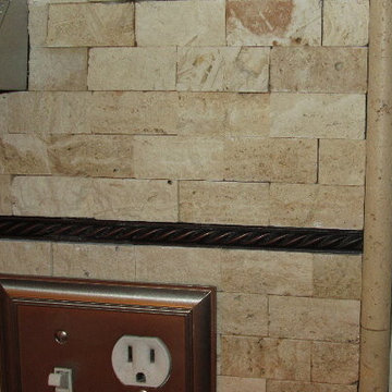 Stacked Stone Backsplash