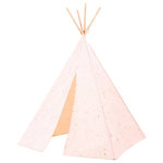 NOBODINOZ - Phoenix Teepee in Gold Stella and Dream Pink - This gorgeous dream pink teepee will make a great play tent for a bedroom or playroom.