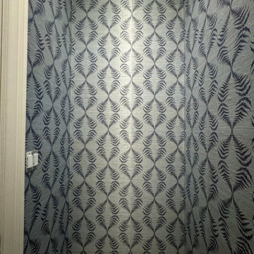 Serena & Lily Grasscloth Wallpaper Installation - Restroom