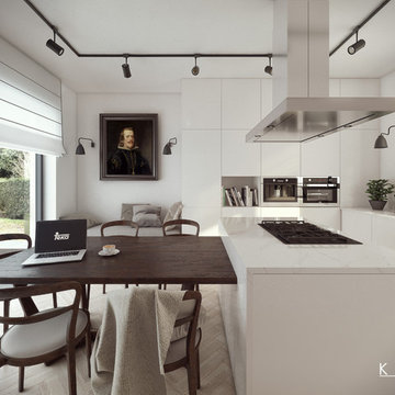 Eclectic Kitchen, design and visualization: KOLA Studio
