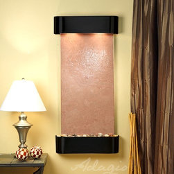 Cascade Springs Indoor Fountains with Blackened Copper and Terra Red Featherston - Indoor Fountains