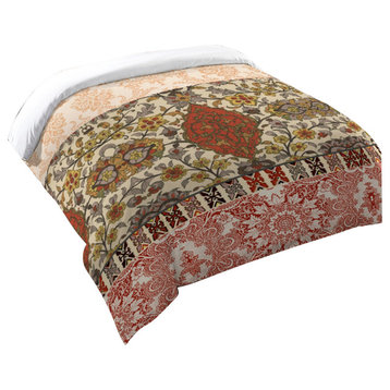 Laural Home Red Spice Bohemian Tapestry Duvet Cover, Queen