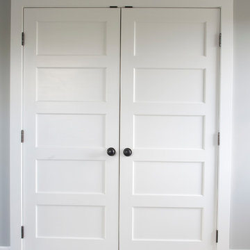 Double Closet Door - Horizontal 5 Panel Painted Wood