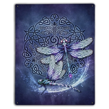 Celtic-Dragonfly, Classic Metal Sign
