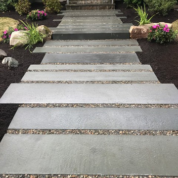 Contemporary Bluestone Walkway