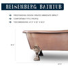 Heisenberg 5'6" Copper Freestanding Clawfoot Bathtub With No Overflow