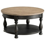 Riverside Furniture - Riverside Furniture Barrington Two Tone Round Coffee Table - The Barrington Two Tone collection features a combination of our Antique Oak and Matte Black finishes.