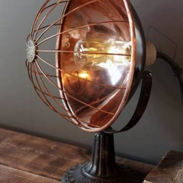 Rustic Industrial Copper heater Lamp