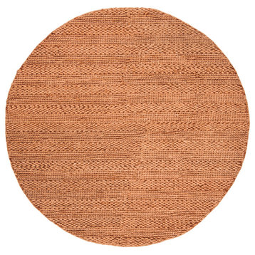 Safavieh Natural Fiber Collection NF212 Rug, Gold, 6' Round
