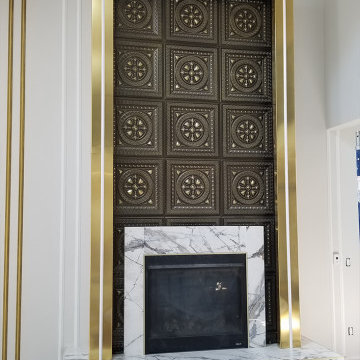 The Gilded Hearth | Custom Architectural Fireplace