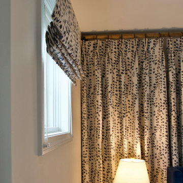 Outside mounted Roman Shade