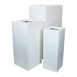 AuthenTEAK Lightweight Fiberglass Planters - Outdoor Pots And Planters