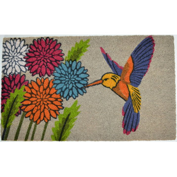 Blue Hummingbird Doormat