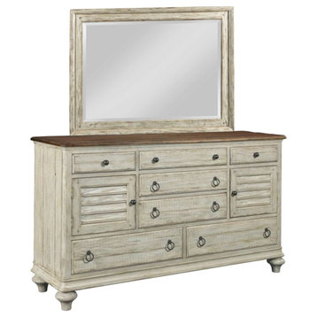 Kincaid Furniture Weatherford Ellesmere Dresser With Mirror, Cornsilk