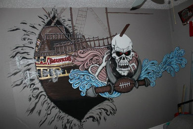Eclectic bedroom photo in Tampa