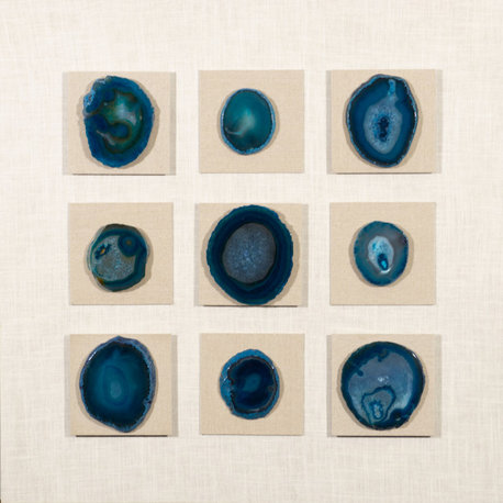 9-Pieces of Blue Agate Collections Wall Décor