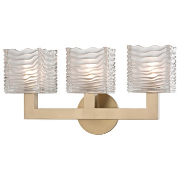 Hudson Valley Lighting 5443 Sagamore 3 Light 18"W LED Bathroom - Aged Brass