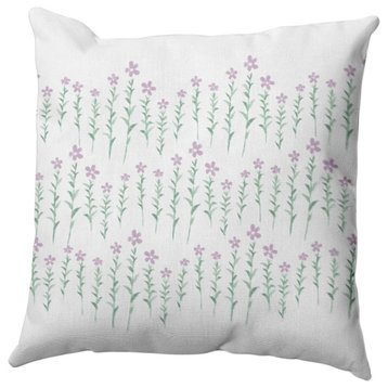 Periwinkle Stripe Outdoor Pillow, Purple, 16"x16"