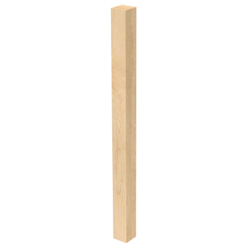 29" x 2" Square Wood Table Leg, Hard Maple