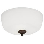 Millennium Lighting - Millennium Lighting 3093-RBZ Lansing - 3 Light Semi-Flush Mount - There is standard overhead lighting, and then therLansing 3 Light Semi Rubbed Bronze Etched *UL Approved: YES Energy Star Qualified: n/a ADA Certified: n/a  *Number of Lights: Lamp: 3-*Wattage:100w A bulb(s) *Bulb Included:No *Bulb Type:A *Finish Type:Rubbed Bronze