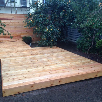Custom Ground Level Cedar Deck