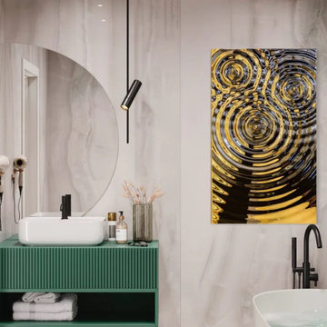 Golden Touch: A Luxury Bathroom with the Interference Towel Dryer