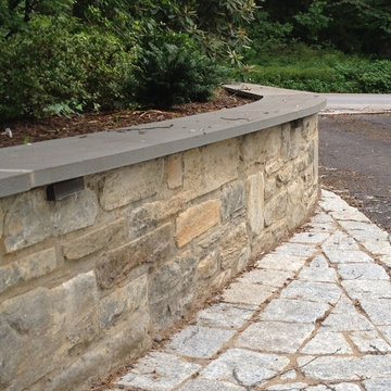 Driveway, Walls Landscaping and LED Lighting