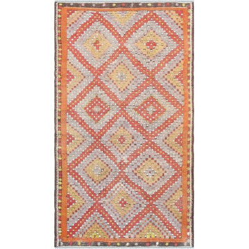 Pasargad Vintage Kilim Collectoin Hand-Woven Wool Area Rug, 5'11"x10'10"