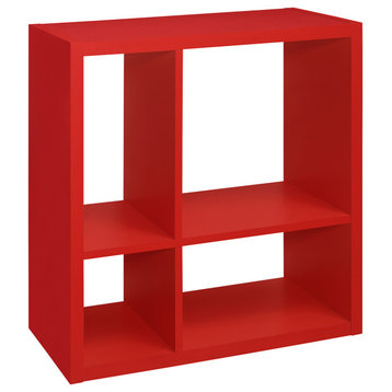 Katelyn 4-Cube Bookcase/Organizer (Red)