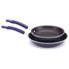 Hard Enamel Nonstick Twin Pack 9-1 and 4" And 11" Skillets, Purple Gradient