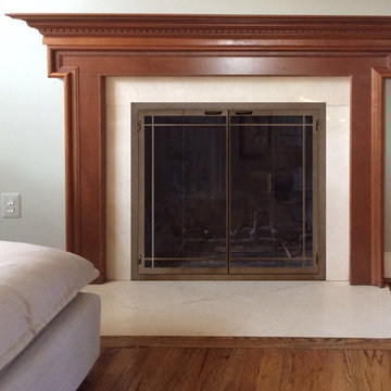 Custom Legend Fireplace Door with Window Pane Design