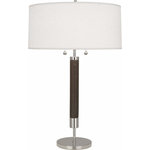 Robert Abbey - Robert Abbey S205 Dexter - Two Light Table Lamp - Cord Color: Silver  Base DimensDexter Two Light Tab Polished Nickel/Dark *UL Approved: YES Energy Star Qualified: n/a ADA Certified: n/a  *Number of Lights: Lamp: 2-*Wattage:100w A bulb(s) *Bulb Included:No *Bulb Type:A *Finish Type:Polished Nickel/Dark Walnut