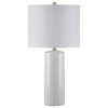 Bowery Hill Ceramic Table Lamp in White (Set of 2)
