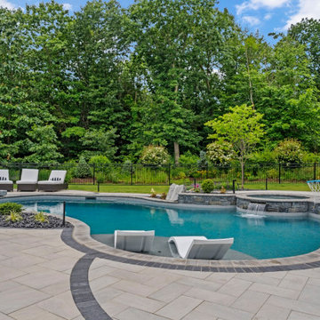 Rocky Hill, CT Freeform Pool with Landscaper Bahler Brothers