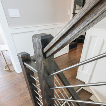 Project #72 | Modern Staircase with Horizontal Steel Rod Railing