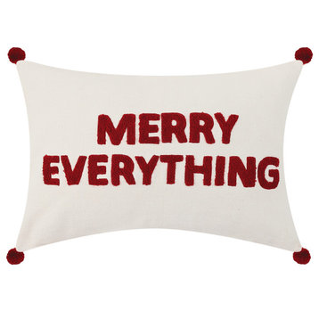 Merry Everything Boucle Embroidered Pillow