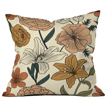 Deny Designs Emanuela Carratoni Spring Floral Mood Outdoor Throw Pillow, 18"