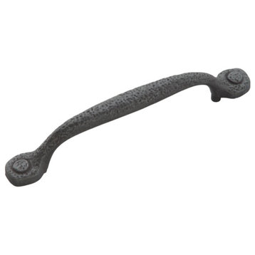 Belwith Hickory 128mm Refined Rustic Black Iron Cabinet Pull P2998-BI Hardware