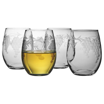 Sonoma Stemless Wine Glasses, Set of 4