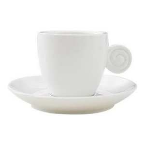 10 Strawberry Street Royal Coupe White Oversized Cup And Saucer Coupe White Oversized Cup And Saucer